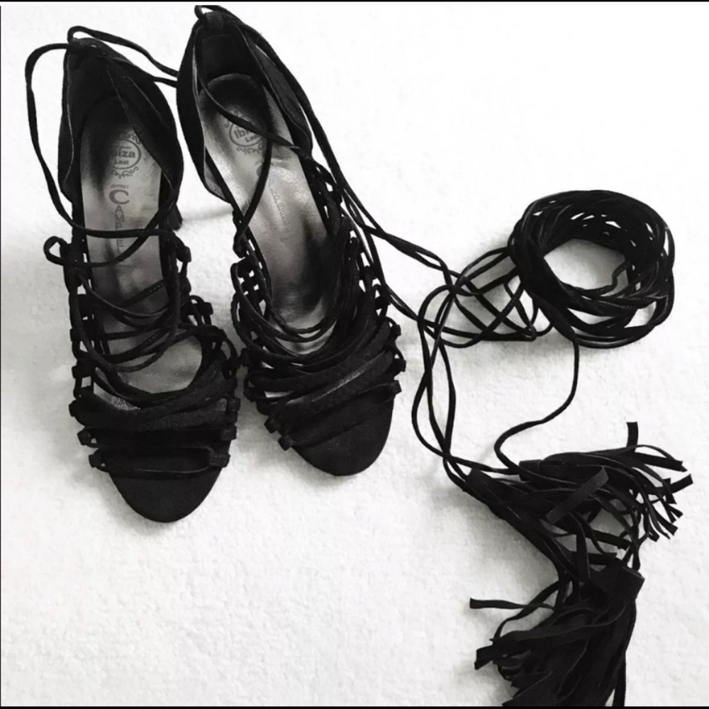 Jeffery Campbell Black Suede Sabra